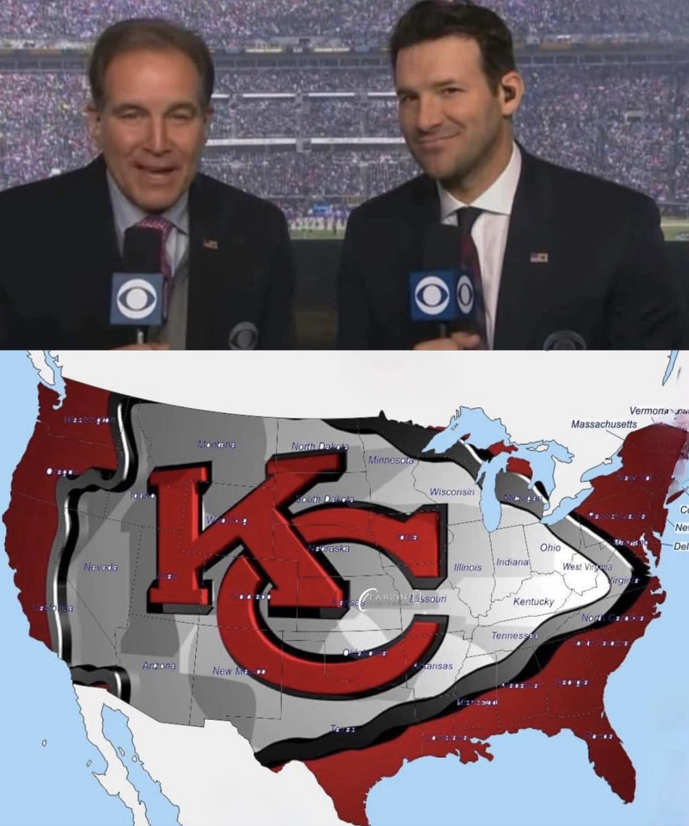 Farzin21's tweet image. Chiefs vs. Bills will be on CBS at 3:25 CT next Sunday. It will be nationally televised for everyone across the country.  No need for Sunday ticket for those out of market.

Jim Nantz and Tony Romo will be on the call for the game.