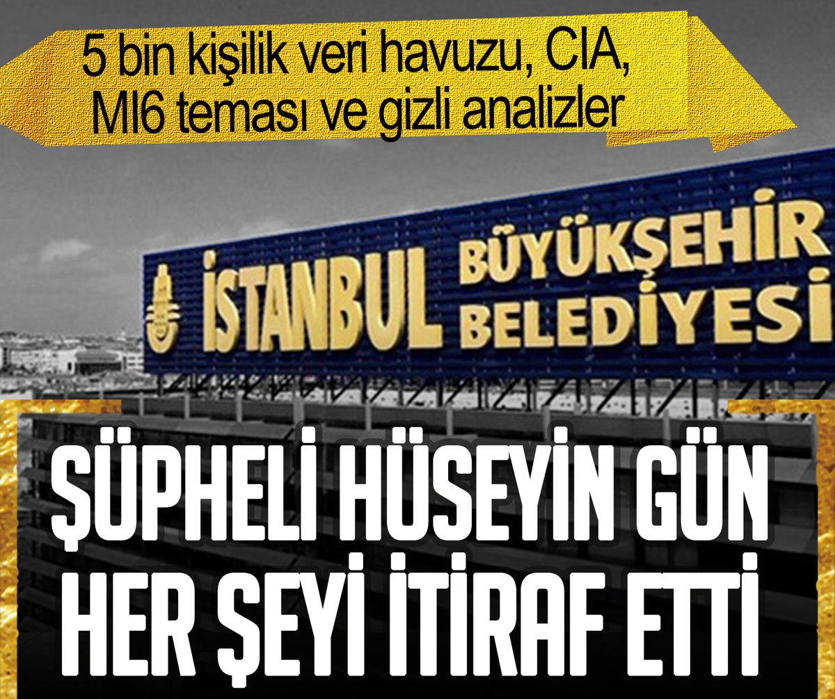 TurkgunGazetesi's tweet image. 5 bin kişilik veri havuzu, CIA, MI6 teması ve gizli analizler! Şüpheli Hüseyin Gün her şeyi itiraf etti

turkgun.com/gundem/5-bin-k…

#HüseyinGün