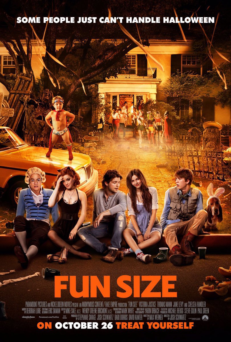 FilmNewsNos's tweet photo. 🎬MOVIE HISTORY: 13 years ago today, October 26, 2012 the movie ‘Fun Size’ opened in theaters!

#VictoriaJustice #JaneLevy #ThomasMann #ThomasMiddleditch #JacksonNicoll @OsricChau #ChelseaHandler #ThomasMcDonnell #RikiLindhome #JohnnyKnoxville #JoshPence #AbbyElliott #AnaGasteyer https://t.co/lupPkd8X70