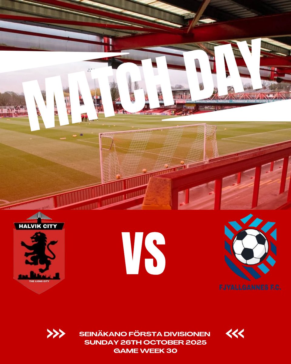 HalvikCityFC's tweet photo. Match Day 🔴⚫️ | 4.30 PM 
#HALFJY | #SeinäkanosFinest https://t.co/pAvxjPDDq2