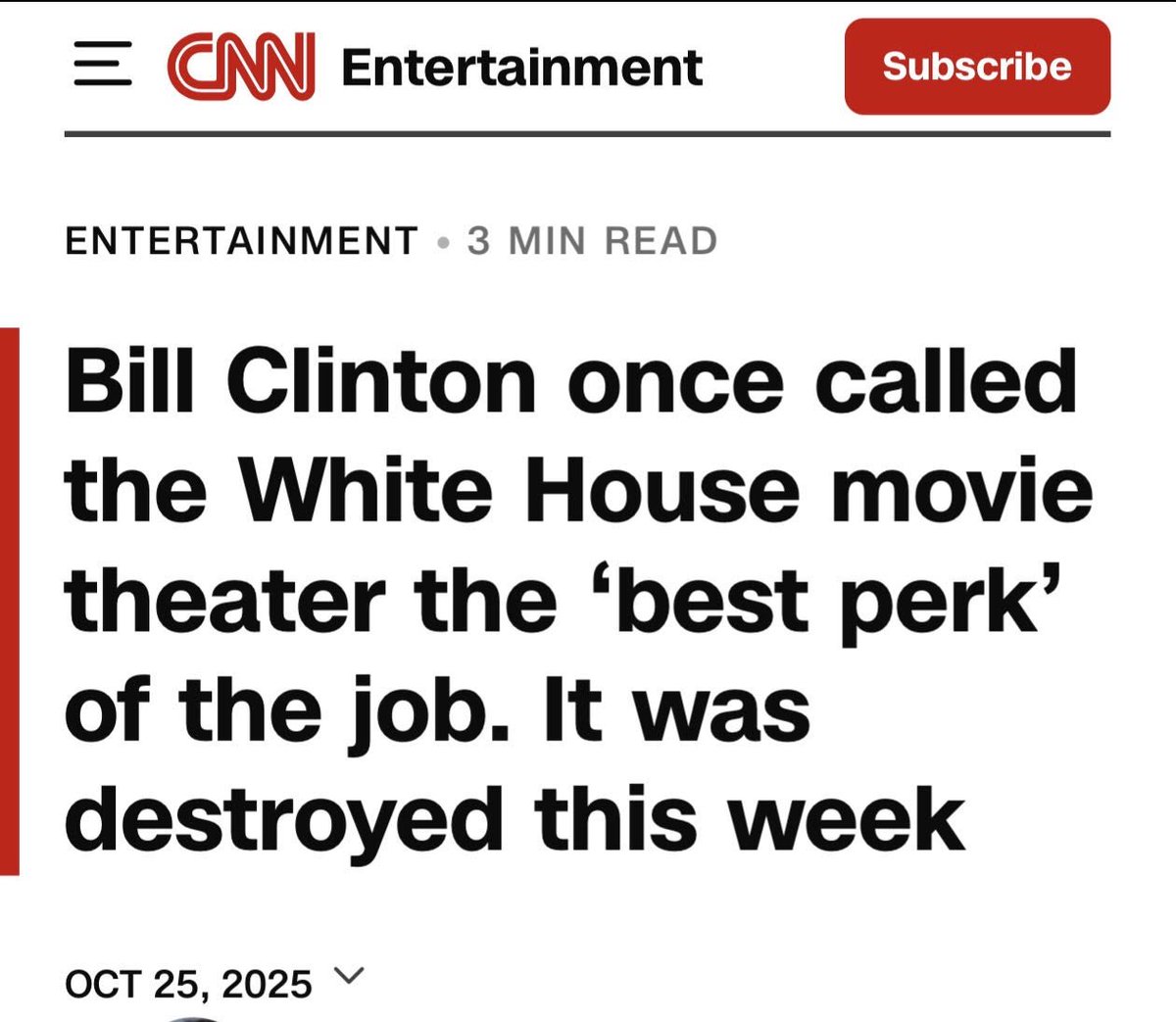ProfMJCleveland's tweet image. FACT CHECK: FALSE.  Bill Clinton thought sitting at the Oval Office desk was the best perk of the job.
