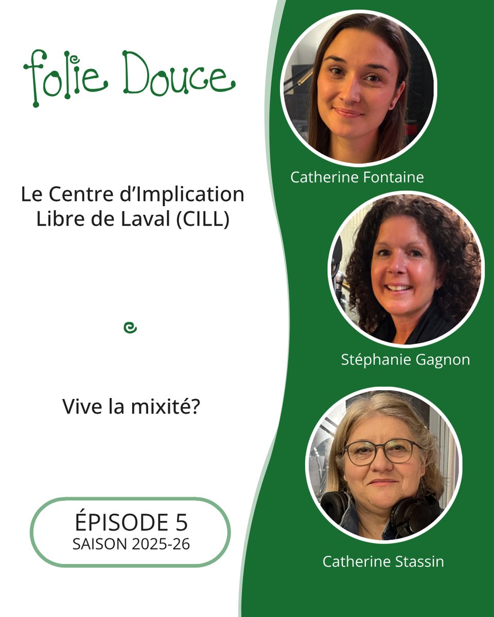 FolieDouceRadio's tweet image. Nos invitées nous font connaître Le Centre d&apos;Implication Libre de Laval
🎧 youtu.be/u7AR_DZtn30?si…

L’amour de la peur
🎧 youtu.be/u7AR_DZtn30?si…

Vive la mixité?
🎧 youtu.be/u7AR_DZtn30?si…

#SantéMentale #Démystification #Balado #Podcast #Radio #CILL #Laval #Peur #Mixité