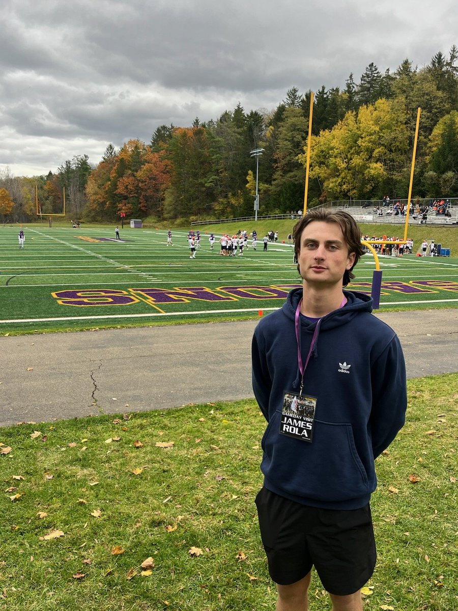 Had a great time at Alfred University yesterday! Thank you for having me down for a game day visit. <a href="/Coach_Rankl/">Bob Rankl</a> <a href="/Coach_Bailey2/">Curtis Bailey</a> <a href="/AUSaxonFootball/">Alfred U Football</a> <a href="/wny_football/">WNY Football</a> <a href="/SGIfootball/">Springville Football</a>