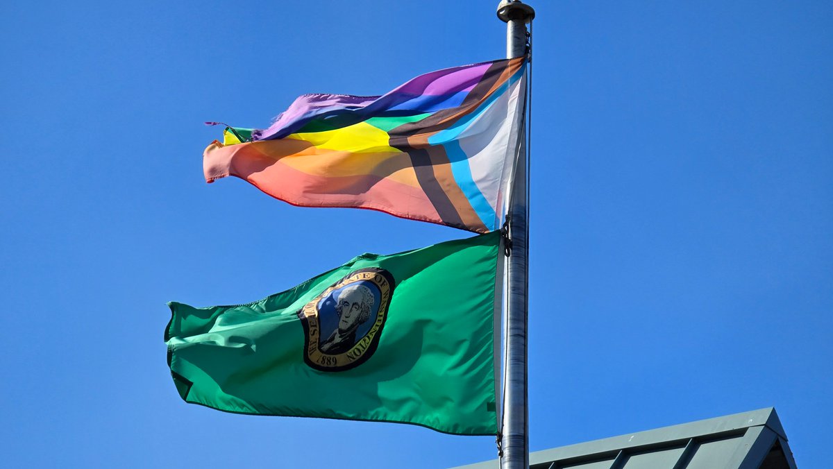 Sent by a listener:

This is Pathfinder K-8 in West Seattle. "No American flag so far this school year."