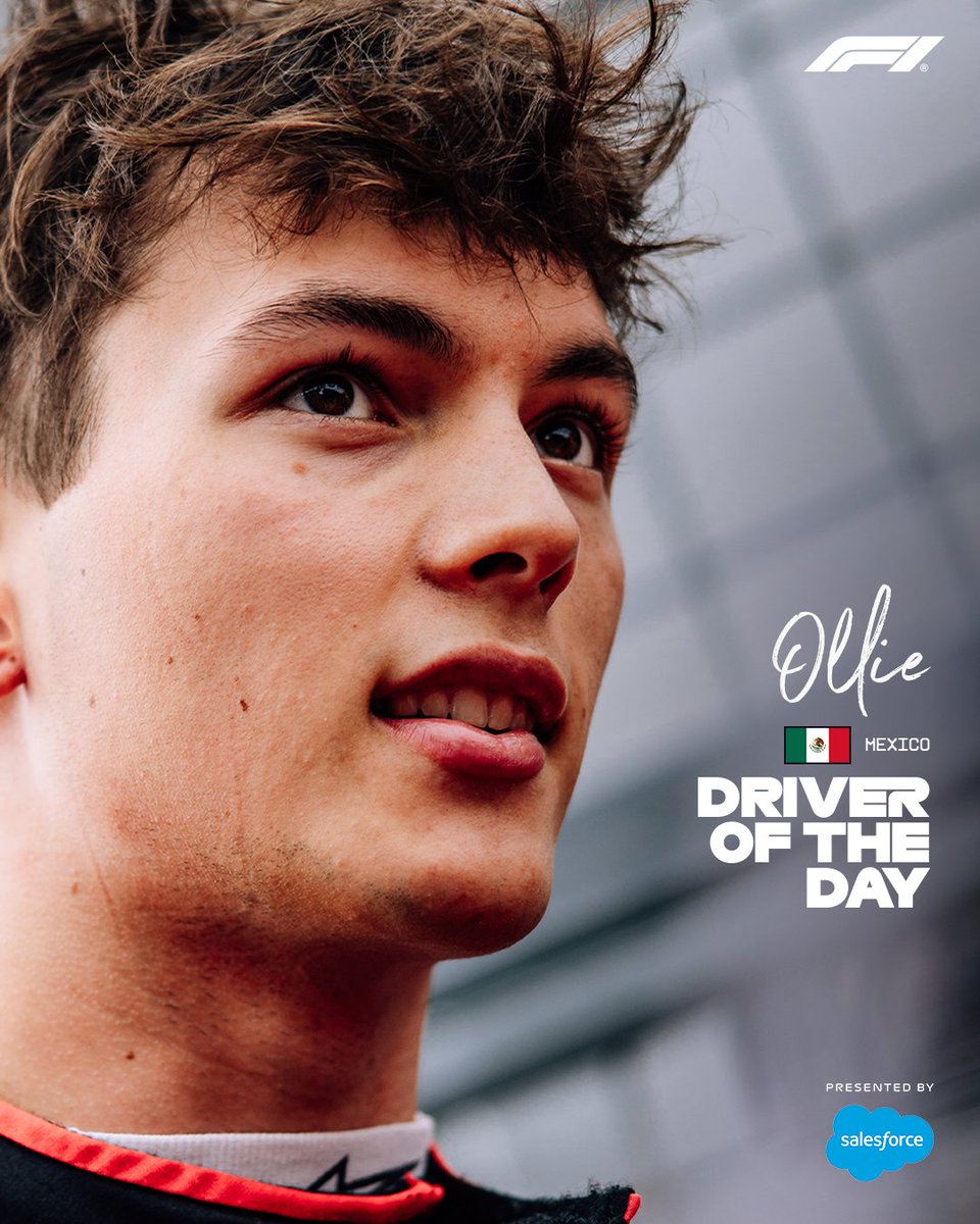 It could only be Ollie! 🤩

<a href="/OllieBearman/">Ollie Bearman</a> is your <a href="/salesforce/">Salesforce</a> Driver of the Day in Mexico 👏🇲🇽

#F1 #MexicoGP