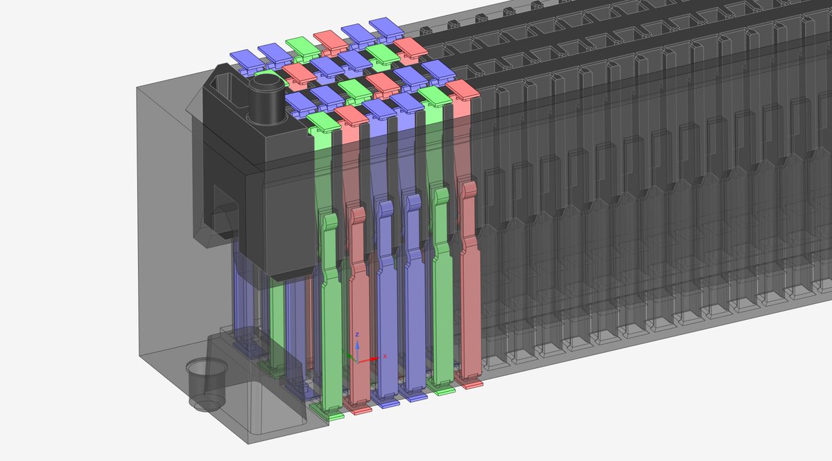 QVHenkel's tweet image. Hopefully the EMI gasket around the connector can contain the fields. I couldn’t find a fully shielded of-the-shelf connector with a stacking height of 6 mm, a high pin density, and one that is suitable for up to 24 Gbps.