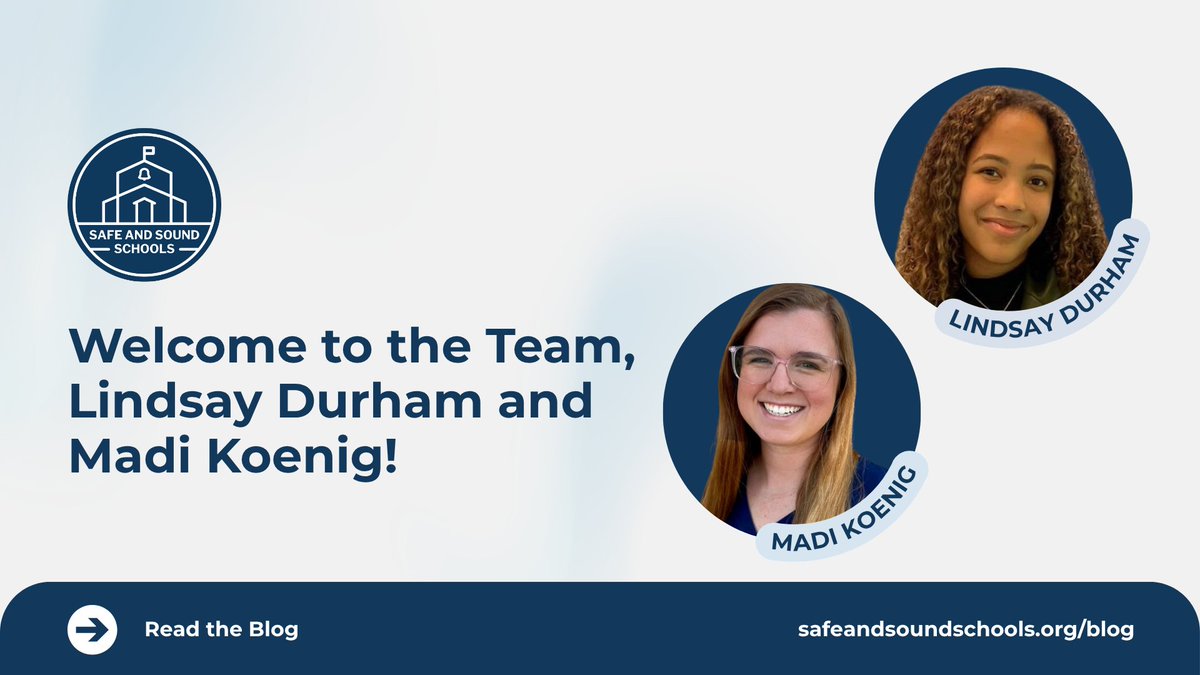 Educators’ voices are essential to real school safety—and we’re putting them at the center of our work.

We’re excited to welcome former educators Madison Koenig &amp; Lindsay Durham to our team!

Learn how their expertise will advance our mission: safeandsoundschools.org/post/welcome-t…