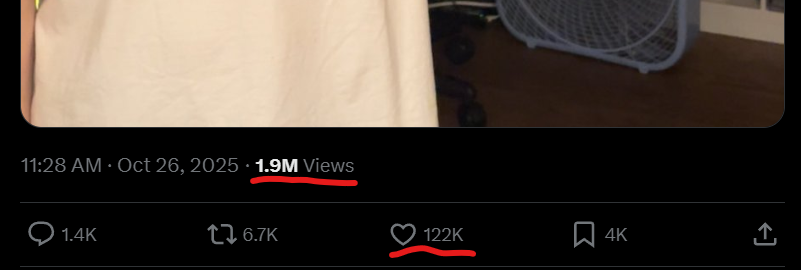 Anc_Aesthetics's tweet image. Of all the algorithm changes, giving tiny useless accounts this much of a boost was the worst change by far.
There's a reason why freaks like this aren't followed by anyone. Stop pushing this disgusting shit on the timeline.
