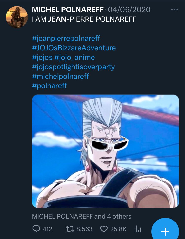zevistaird's tweet photo. @Violet0ctober @467Doggo And yet Michel Polnareff acknowledges HE IS JEAN-PIERRE POLNAREFF

Fucking iconic man https://t.co/81uo4ZKTOz