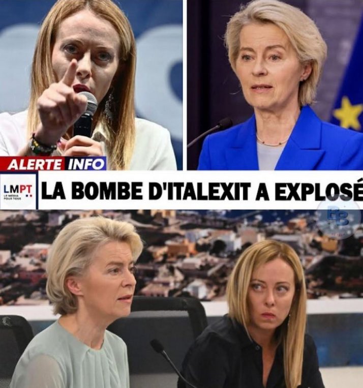 WNiemegeers's tweet image. "Italië is niet jouw speeltuin": Meloni stelt Von der Leyen een ultimatum en roept het spook van ItalExit op.
