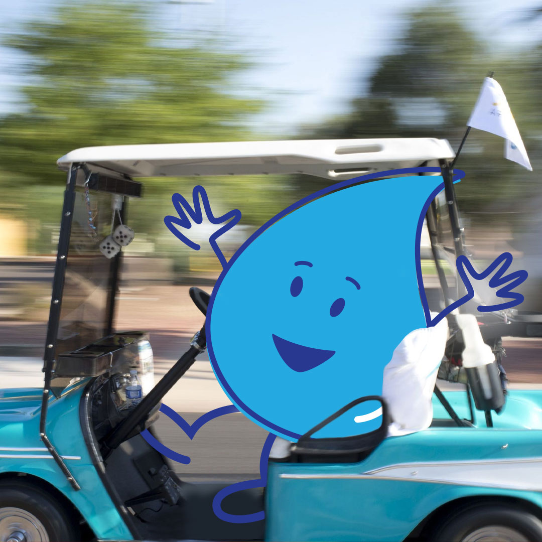Splash is excited about today’s 61st Annual Palm Desert Golf Cart Parade. If you’re joining in on the fun, be sure to bring your reusable water bottle and stay hydrated. 🚙 😎 For parade information, visit golfcartparade.org #PalmDesertGolfCartParade #CommunityFun