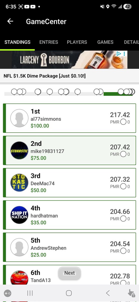 DfsRiddler's tweet photo. @StokasticHOF three tools never let me down! Second place in the dime time today for $75! Thanks for the great content guys. https://t.co/7YNXvniMRp