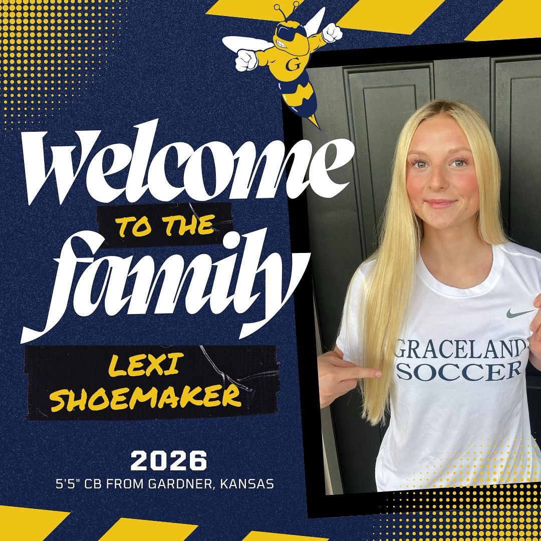 Graceland_wsoc's tweet image. We are thrilled to announce that Lexi Shoemaker from Gardner, KS will be joining the us in the fall of 2026! Lexi is a great 5’5” CB from Gardner Edgerton HS and plays for Union KC 07/08G GA Aspire.

Welcome to the Yellowjackets family, Lexi! We can’t wait to have you here 💛💙