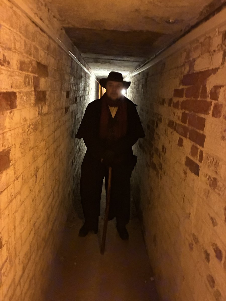 A nice bit of #Halloween fun. Not my <a href="/DGhostwalk/">DorchesterGhostwalk</a> but walking the tunnels of <a href="/NotheFort/">Nothe Fort 🏛</a> for the start of a spooky week of events there.