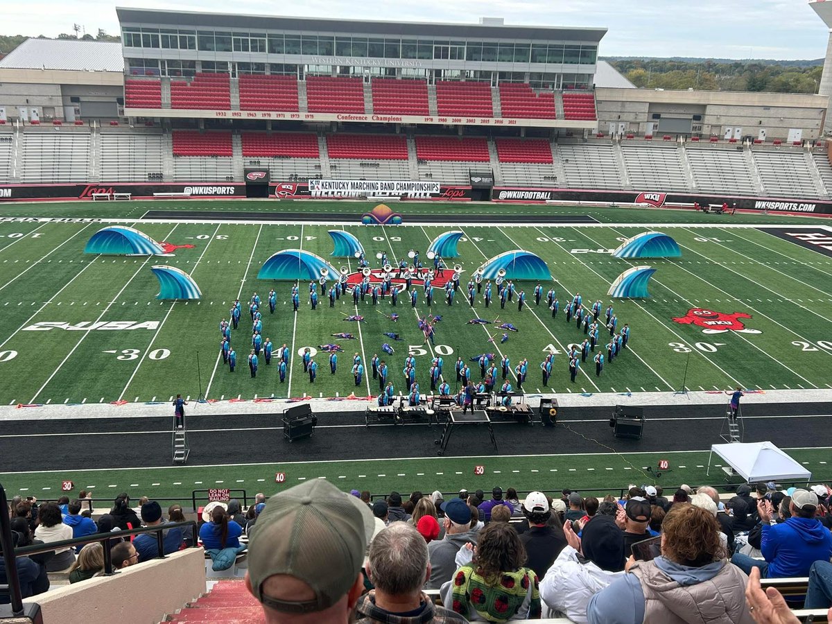 johnlov83703465's tweet photo. Saturday marked MMB’s 8th appearance at KMEA State Marching Band Championships.  We made school history with our highest ever score and first ever Distinguished plaque!  Less than 2pts separated us from earning a spot in the prestigious 5A Finals. https://t.co/CijKifQiBl