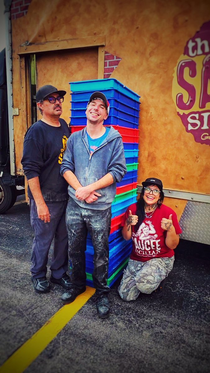 Behind Every Smile Is Flour In Places Flour Should Never Be - That’s the face of 520 pizzas deep <a href="/RiverwindCasino/">Riverwind Casino</a> employee appreciation. If you see us wandering around Riverwind muttering about mozzarella, just nod and hand us a cannoli. @rapsandriffs 

#SauceeSicilian #FlourFam