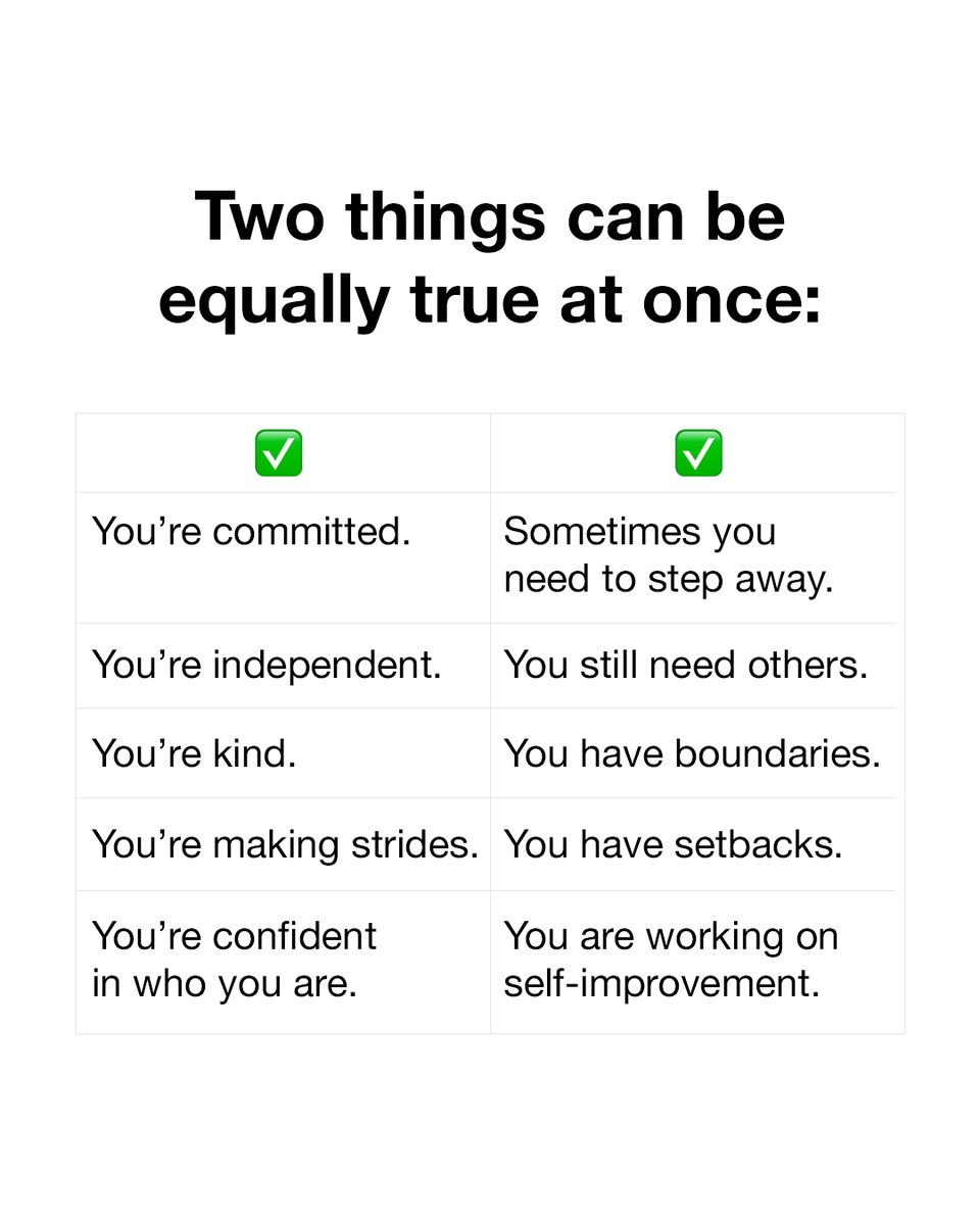 DrHenryCloud's tweet photo. The list goes on…
No matter what season of life you’re in, there are equal truths. Remember to give yourself grace even as you navigate the gray area in between. It’s normal to experience a mix of emotions in any season of life. Embrace the joy while acknowledging the struggle of the uncertainty. Both are part of your journey, and both are valid.