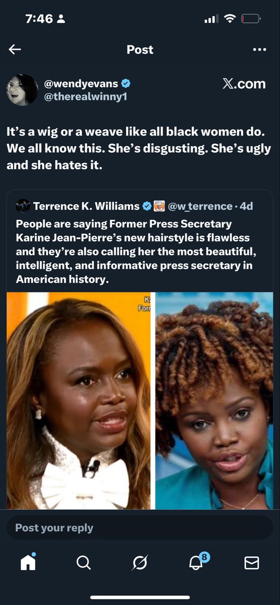 kaichichi's tweet photo. @therealwinny1 @LoveeSBG Ohhh you hate black women. Now I get why you are so mad. 😭 you know your kind love extensions stop it😂😂😂 https://t.co/R017UGRPcb