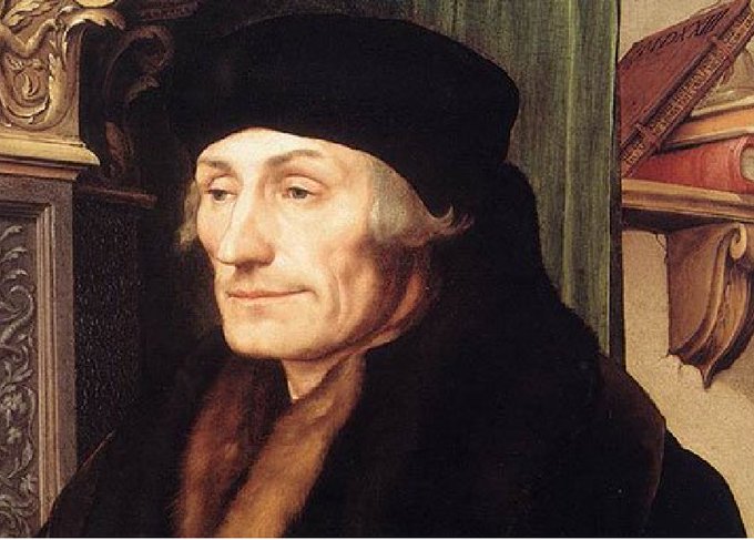 Antonio79B's tweet photo. Come se fosse verosimile che la natura, così sollecita nei confronti delle zanzare e perfino delle erbe e dei fiorellini, abbia sonnecchiato solo rispetto all'uomo, rendendogli così necessarie le scienze.
Nel 1466, o nel 1469, nasceva il filosofo #ErasmoDaRotterdam.
#27ottobre. https://t.co/bOmqZJK1cI