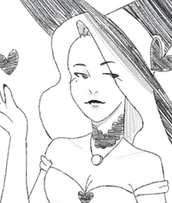Mermaicheu's tweet photo. Should you dive in ❤️? 
•
•
•
#witch #heart #love #dress #sexy #find #inktoberday26 #witchtober #inktober2025 #magical #sketch #magical #witchy #whimsical #drawing #illustration #digitalart https://t.co/MrWzRTbB0b