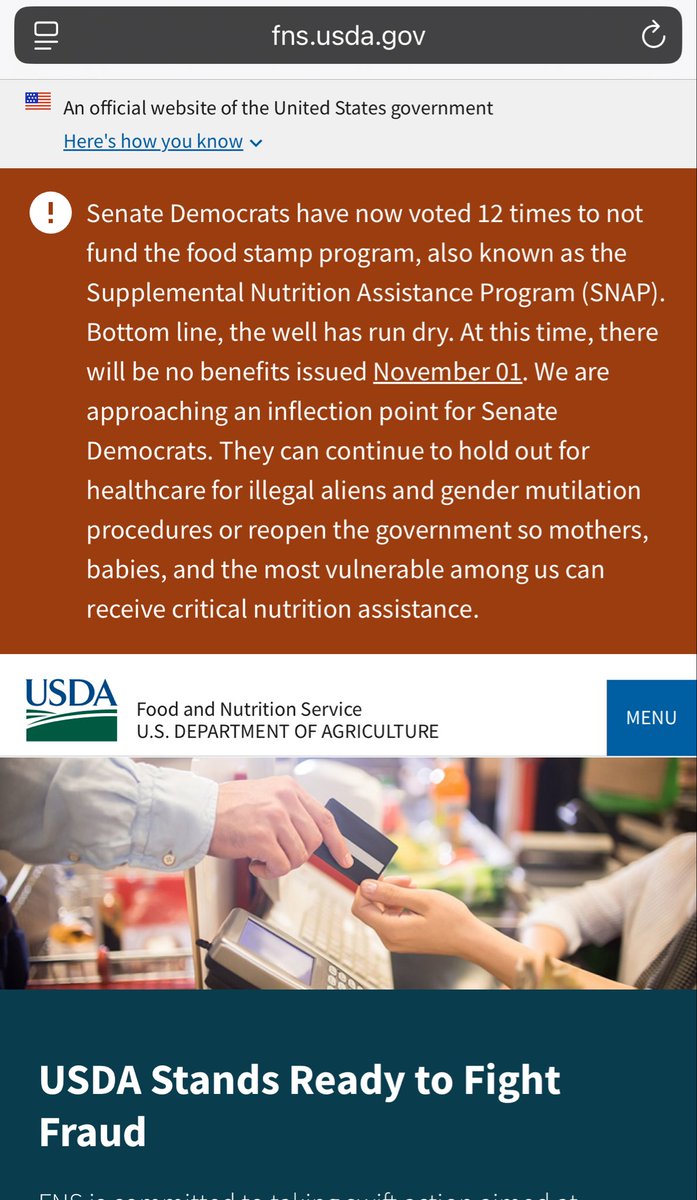 They have the money to fund SNAP through November. They refuse to use it. 

The cruelty is the point.