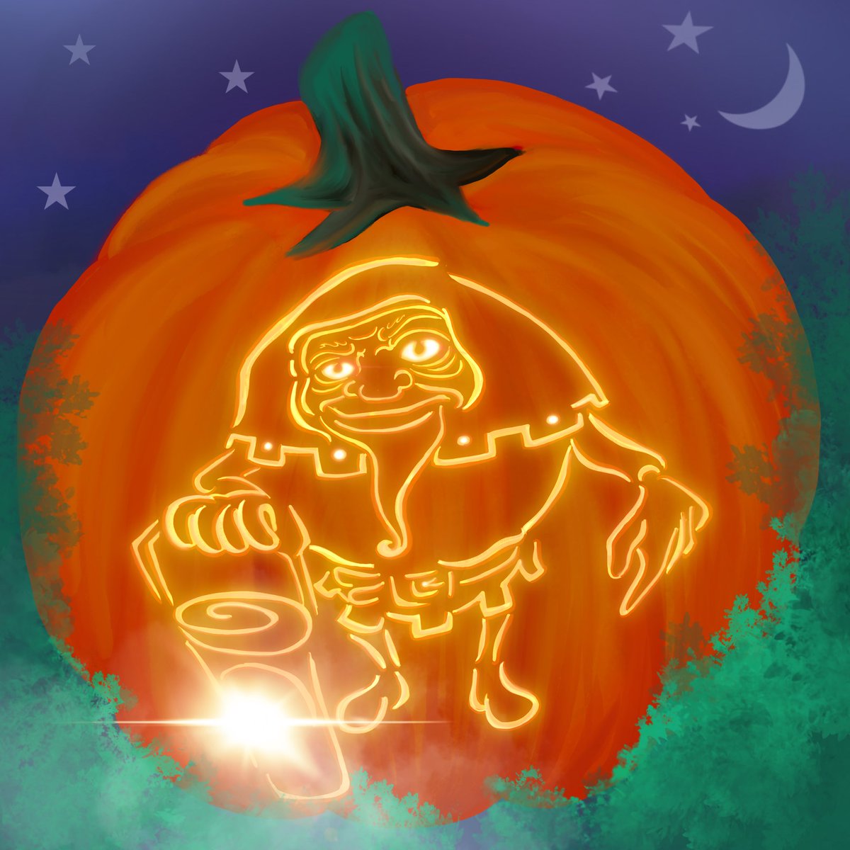 Title: The Great Pumpkin
Character: Autumn Fireblade
Description: With no time to carve pumpkins this year, I tried the next best thing. A pumpkin with the greatest death professor wizard city has ever seen. Tenure for Dworgyn!
#DworgynBirthday2025