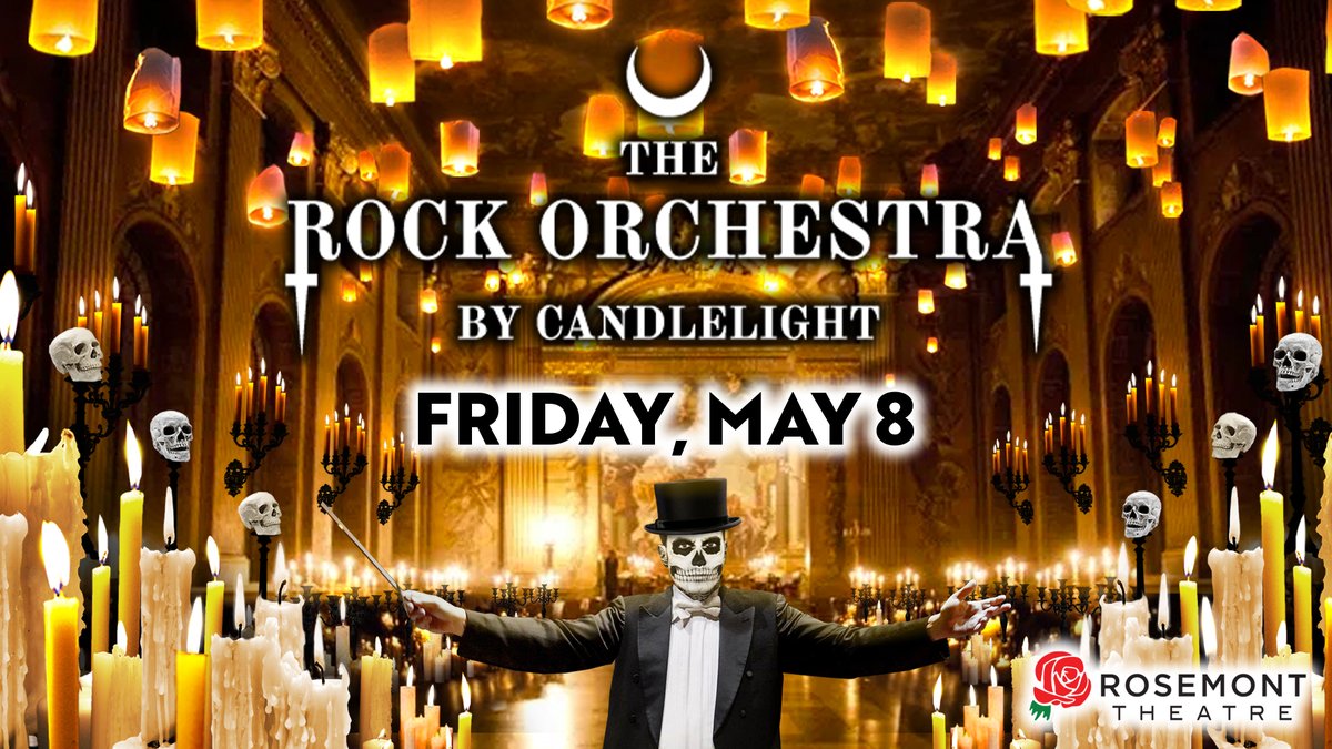 Feel the fire of rock like never before 🔥 The Rock Orchestra By Candlelight lights up the Rosemont Theatre on Friday, May 8! 🕯️🎸 A symphonic twist on your favorite anthems! 🎶 #RockOrchestra #RosemontTheatre #CandlelightConcert
