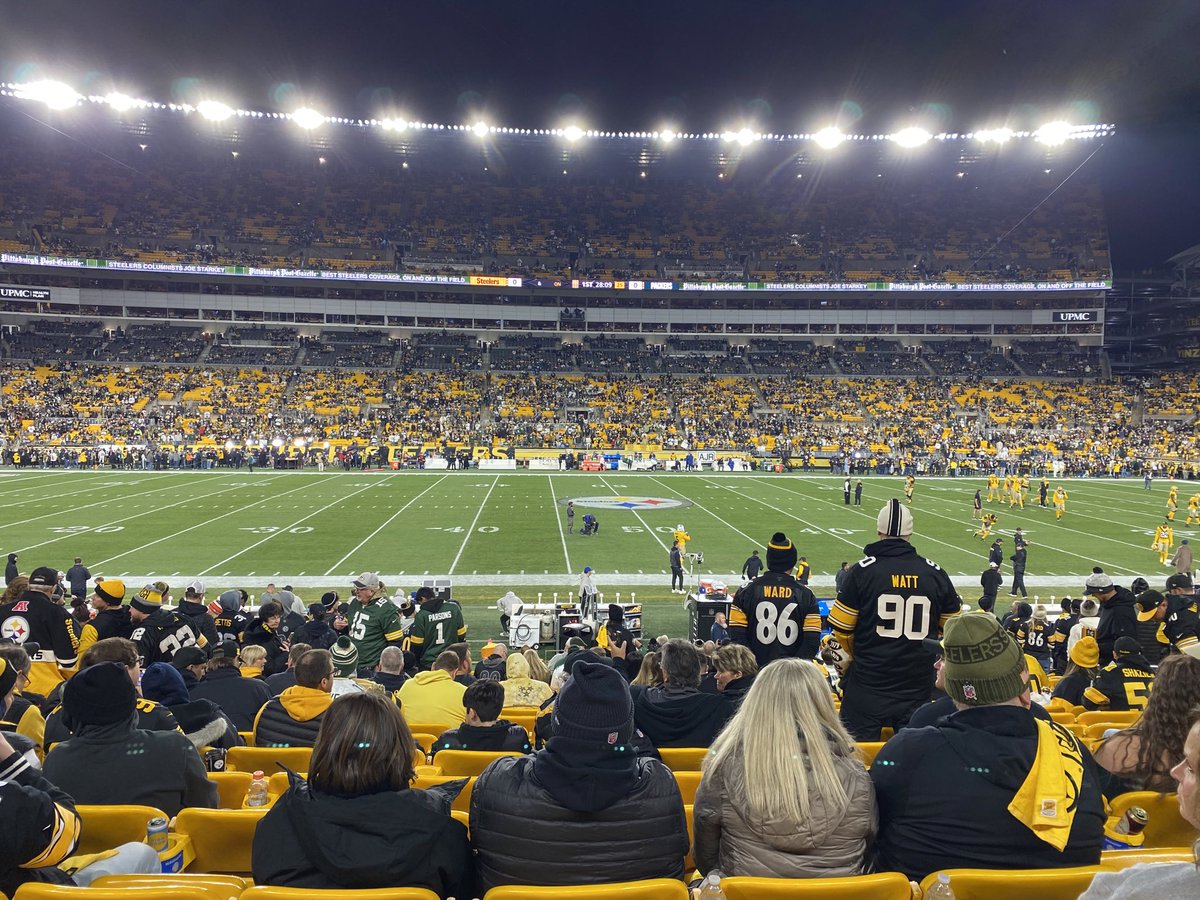 What a game to be at tonight to watch our team play our old quarterback! No matter what happens I’ll be happy with either outcome. #GoPackGo