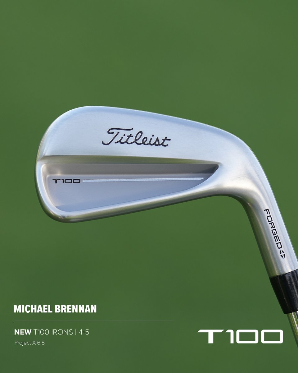 Titleist's tweet photo. Check out Michael's winning bag:
➡️ Pro V1 golf ball
➡️ GT3 9.0 driver
➡️ GT1 14.5 fairway
➡️ T150 3-iron
➡️ T100 4-5 irons
➡️ 620 CB 6-9 irons
➡️ @VokeyWedges #SM10 46.10F, 50.12F, 54.10S, WedgeWorks 60K*
➡️ @ScottyCameron Phantom 7.2 tour prototype putter https://t.co/gqjCEom9Fz