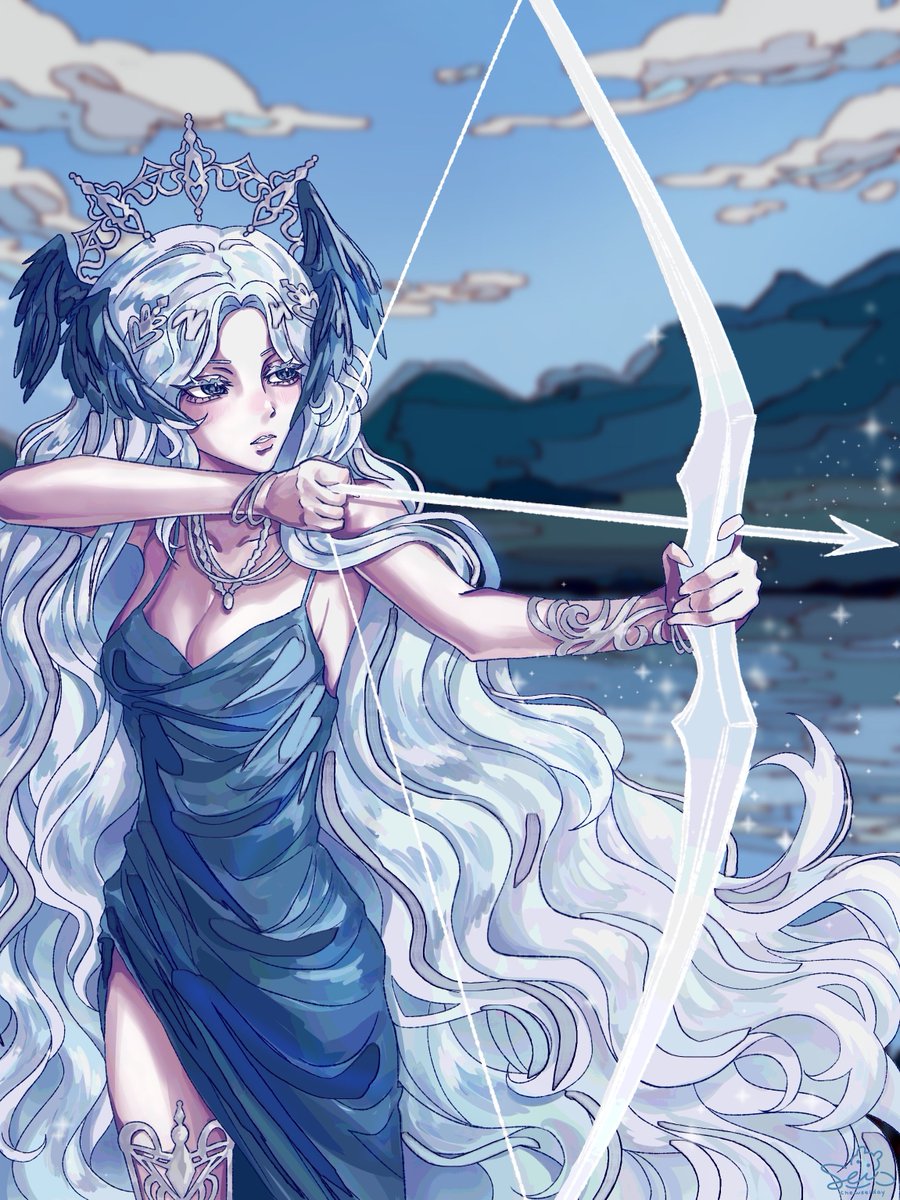 chewseiday's tweet image. Bow &amp;amp; arrow💙

#digitalart #ibisPaintX #illustration