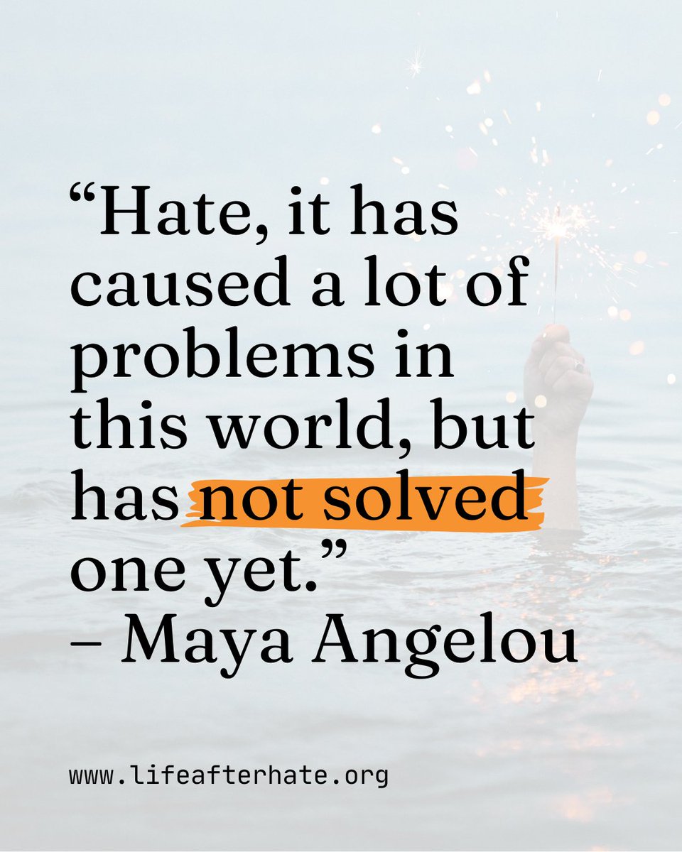 Hate promises power and purpose but only delivers pain and isolation. Real solutions come from understanding, accountability, and change—from choosing connection over division and hope over hate.

If you're ready to be part of the solution, we're here.

#LifeAfterHate