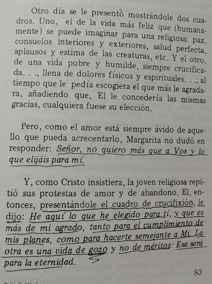Visión de santa margarita María alacoque con Jesús dónde le dió a escoger entre 2 cuadros sobre su vida , una de cruces y otra de gozos.. miren que escogió Jesús y porque