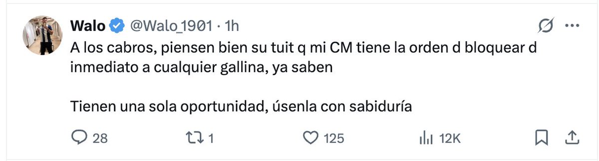 Le podríamos hacer un favor a este pata con un bloqueo masivo. Así ni su (inexistente) CM tendría que lidiar con él. No odio a los rivales: el fútbol sin ellos no existe. Sí me joden los violentos, los frustrados, los que no aprenden a perder. Rencor no es pasión. Bloqueado.