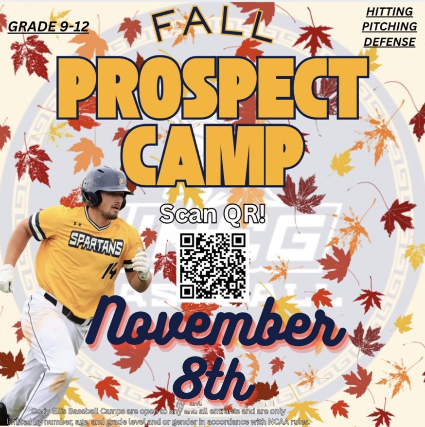 Don't miss out on our prospect camp on November 8th! Spots are filling up quickly, so be sure to sign up soon. This is a great opportunity to experience our top-notch facilities and meet our staff‼️  Register 👉codyellisbaseballcamps.com