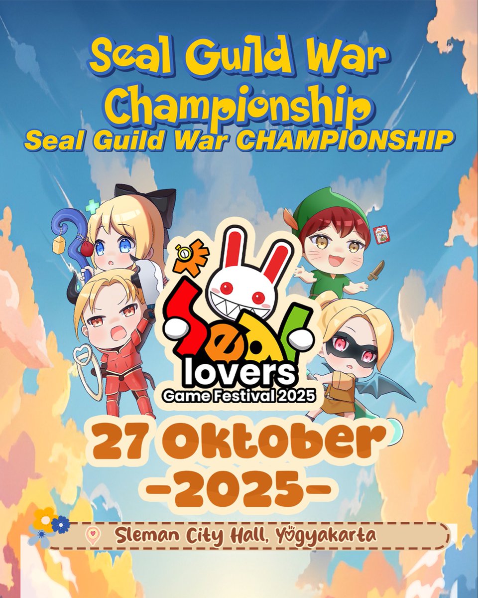 event_Jog's tweet image. 💥 Jogja bakal geger!
#SealLovers2025 siap kasih lo full day of game, cosplay, idol &amp;amp; DJ party 🎮🎭🎧
📍 Sleman City Hall
📅 27 Okt 2025
🎟️ FREE ENTRY!
Datang bareng squad lo — jangan sampe cuma liat dari timeline 😎🔥

#JogjaEvent #FYP #GamersIndonesia