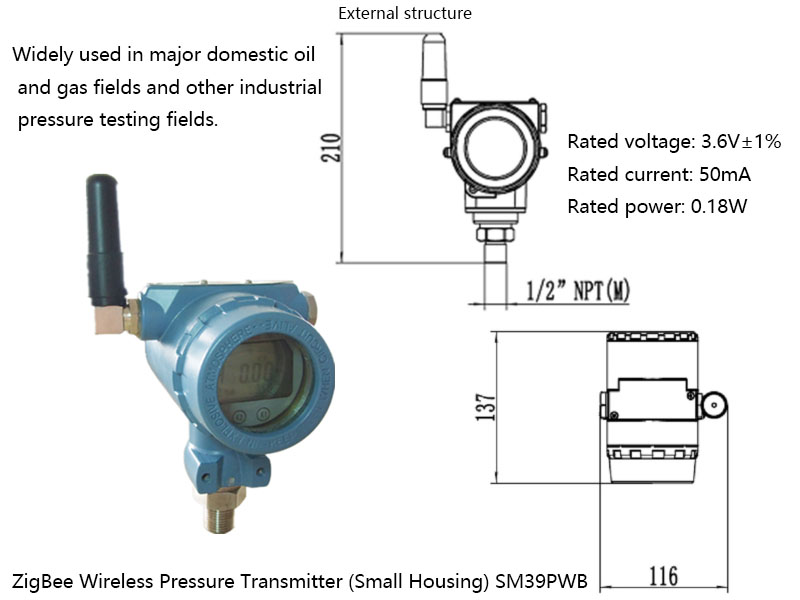 xiodng250196's tweet image. Compact Zigbee pressure transmitter for industrial pipelines. Features intrinsic safety, IP67 sealing, and flexible mounting. Clear display with real-time data. Ideal for oilfield applications. #IndustrialIoT #ExplosionProof #ProcessControl