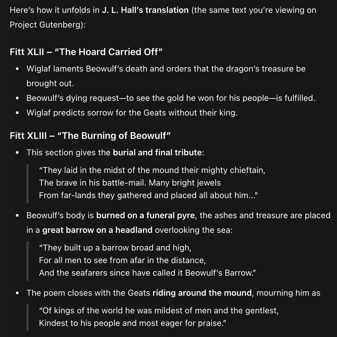 Beowulf - Lines 2892–3182 (Beowulf's Funeral), image size:1126x1126