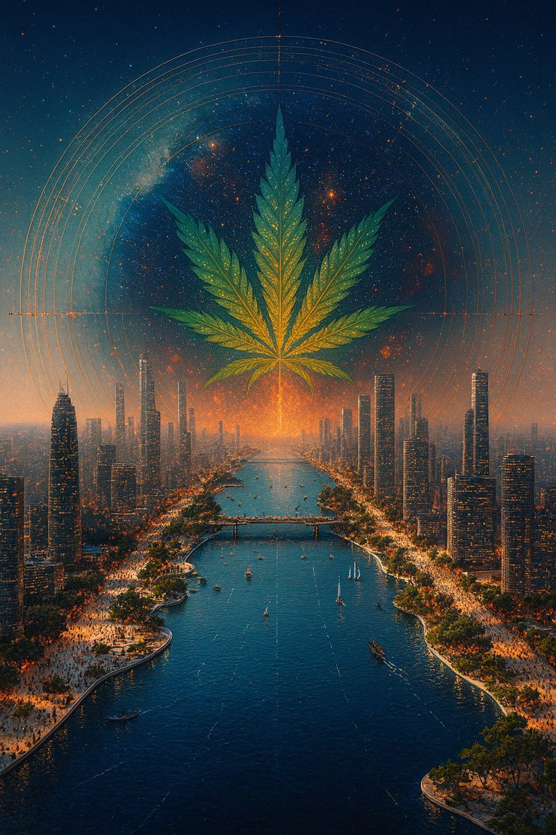 420milehighgolf's tweet image. “Blueprints of the divine metropolis 🌌
A city drawn between gravity and imagination — where light flows like water and the stars are the architects.”
#AIart #VisionaryDesign #CosmicArchitecture #420Hippie