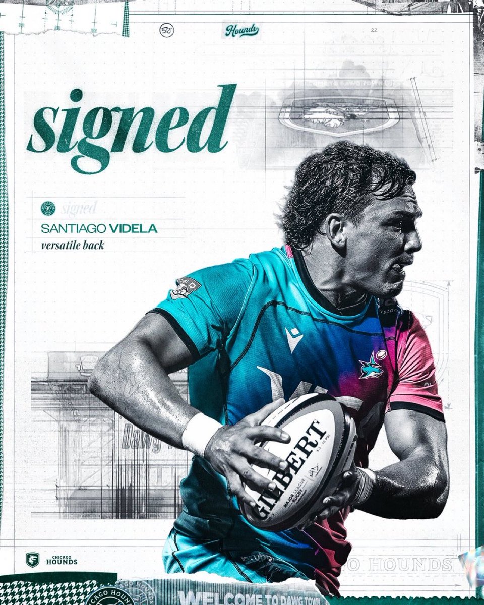 #Rugby 

Luego de dos temporadas en Miami Sharks, SANTIAGO VIDELA continuará en #MLR 🇺🇸

🇨🇱🐶Tras la baja de la franquicia de Florida, el versátil back chileno firmó con CHICAGO HOUNDS