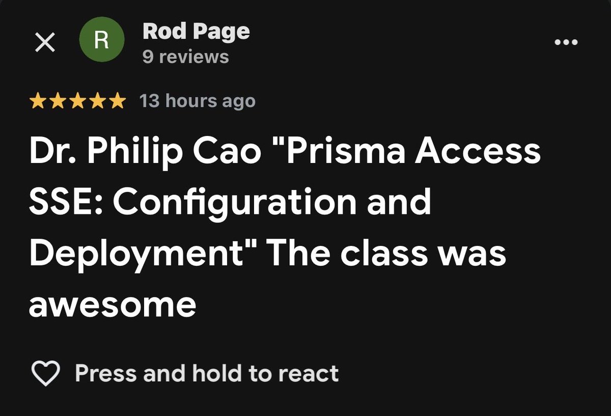 DrPhilipCao's tweet image. Start the new week with lots of great reviews from my students of the training courses for Europe and Australia market from the last 2 weeks.

#DrPhilipCao #DrPC #GlobalCyberEducator