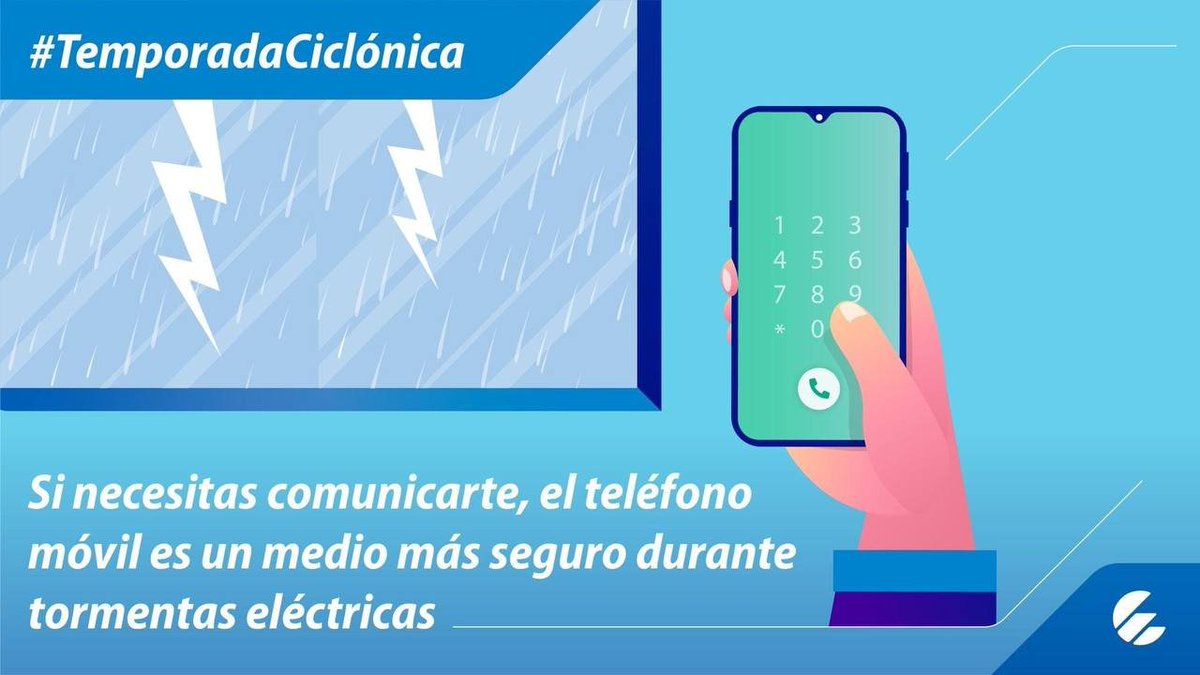 🔊 CONSEJOS UTILES!!!
Durante las intensas lluvias y tormentas eléctricas ⚡️
👉 evita usar teléfonos fijos ☎️
👉 desconecta de las redes los inalámbricos y equipos de transmisión de datos 🛜
👉 carga antes el celular, ahorra batería y úselo racionalmente 📲
#EtecsaTeAcompaña