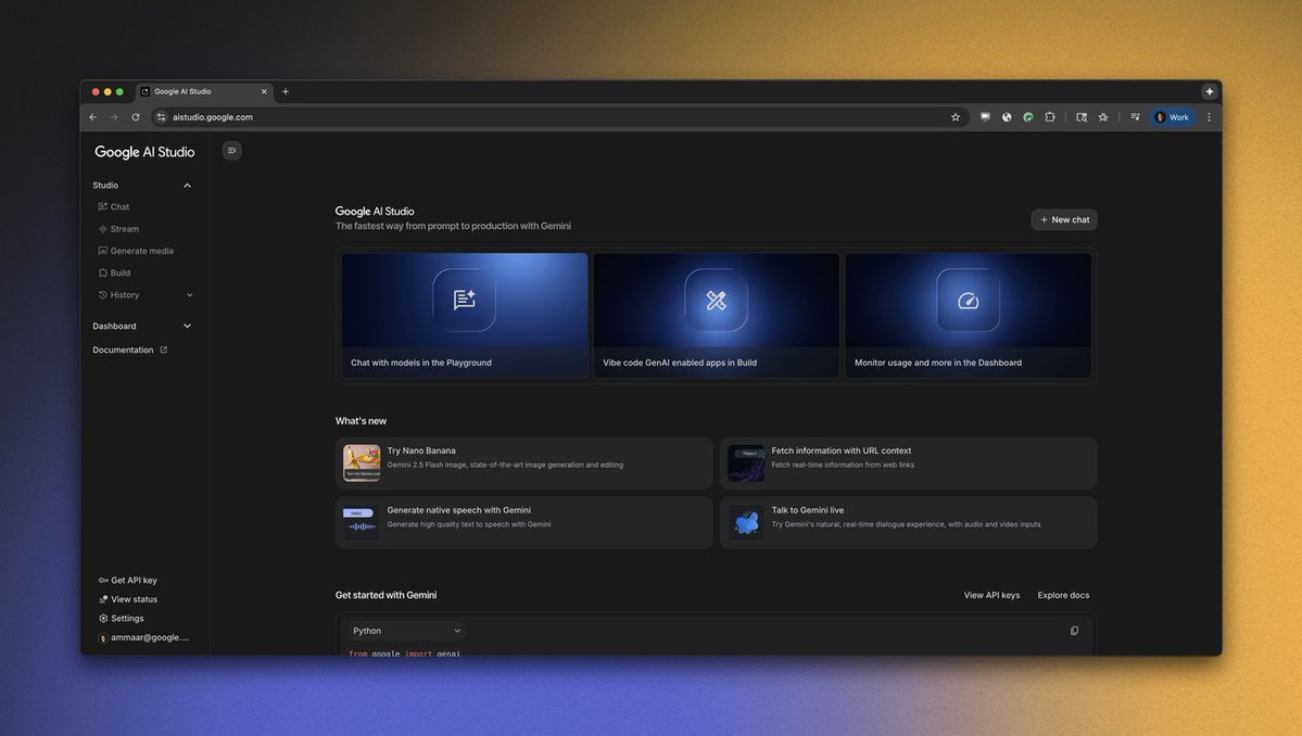 A51FR3D's tweet image. Introducing vibe coding in Google AI Studio blog.google/technology/dev…