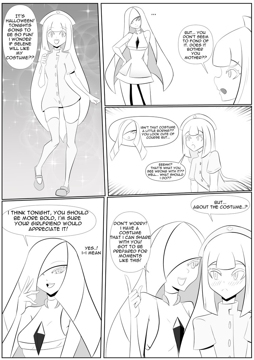 Halloween special! pg. 1

Nurse Lillie was ready to do some healing, but it looks like Lusamine isn't satisfied. But she's always prepared!
