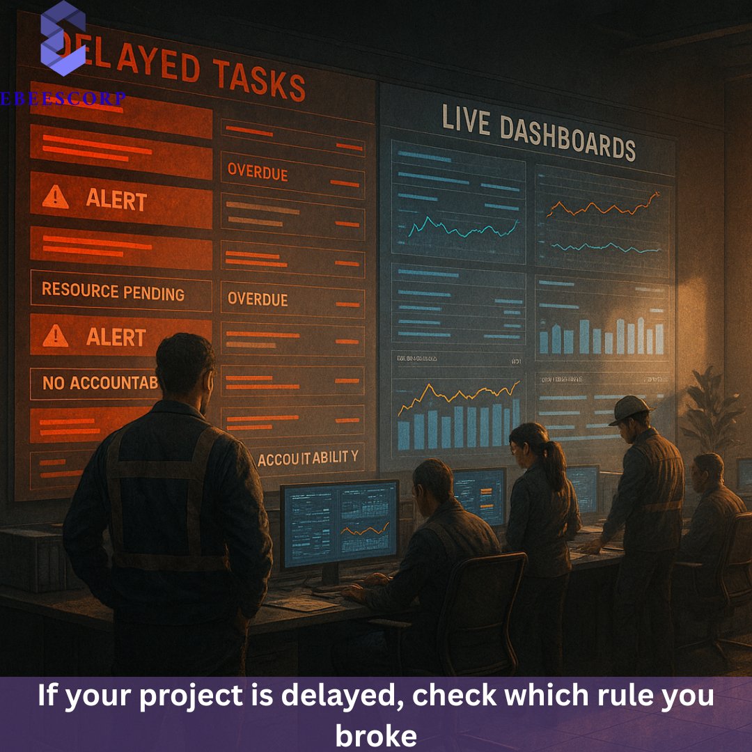 ebeescorp's tweet image. Projects fail not because of lack of effort — but because of lack of system.
❌ No daily monitoring → Blind decisions.
❌ No champion → No accountability.
❌ No small targets → No focus.

#ProjectFailurePrevention #ebeescorp #ProjectManagementTips  #PrimaveraExperts
