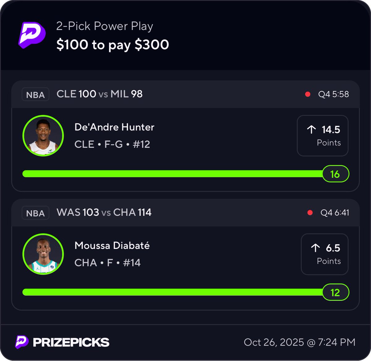 💎 PERFECT READS TONIGHT 💎

2-0 NBA DAY 🧠

stop scrolling past the cash 💰

🔥 Free trial still live 👉 dubclub.win/r/p/pri-vzz6u/…

#NBA #NBABets #PrizePicks #UnderdogFantasy #SportsBetting #GamblingTwitter