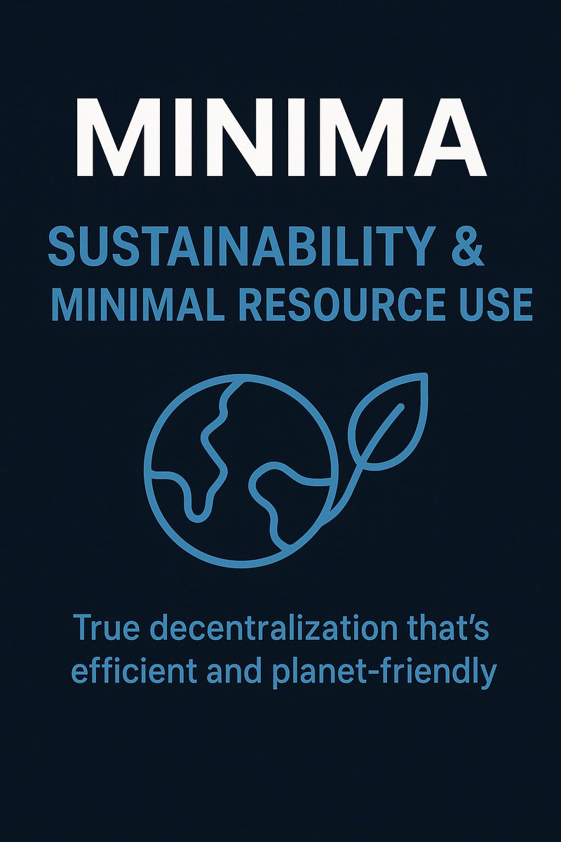 EnnVeilleux1's tweet image. Most blockchains talk decentralization. Few make it sustainable.

$MINIMA runs full nodes on phones — no massive rigs, no energy waste.

True decentralization that’s light, efficient, and built for the planet 🌍

#MinimaGlobal #GreenCrypto #Sustainability #EdgeComputing