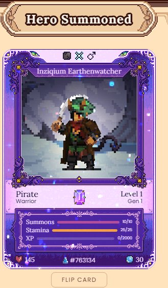 KurtHokage's tweet image. First summon with the newly acquired gen0 set! 
They hit a mythic with armor smithing crafting alignment! 

@DeFiKingdoms @GamingOnAvax @dfkchain