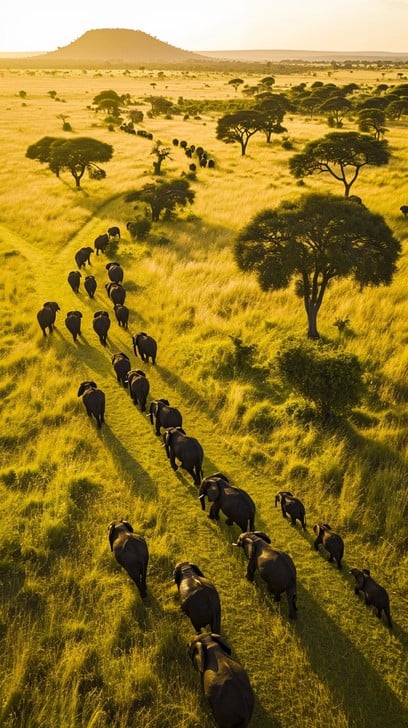 قافلة من النور تسير كأن الأرض تعرفها ⭐🌴