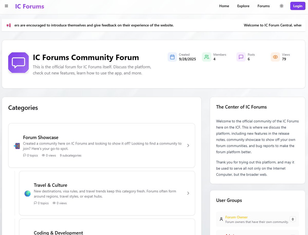 icpforums's tweet image. The #ICForums have been mostly restored! Your forums still exist, and we&apos;re looking to restore full functionality within the next few days.

#builtwithcaffeine #caffeineai $icp