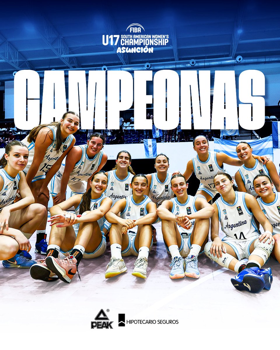 🏆 𝑪𝑨𝑴𝑷𝑬𝑶𝑵𝑨𝑺 𝑺𝑼𝑫𝑨𝑴𝑬𝑹𝑰𝑪𝑨𝑵𝑨𝑺 🇦🇷

🥇 La Selección Argentina U17 femenina le ganó la final a Venezuela y se quedó con el título de la categoría en Asunción.

¡Felicitaciones, chicas! 🩵🤍